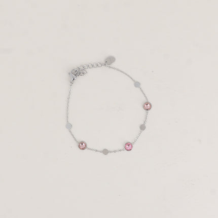 Bracelet Riley - pastilles rondes et cristaux Swarovski® PP20