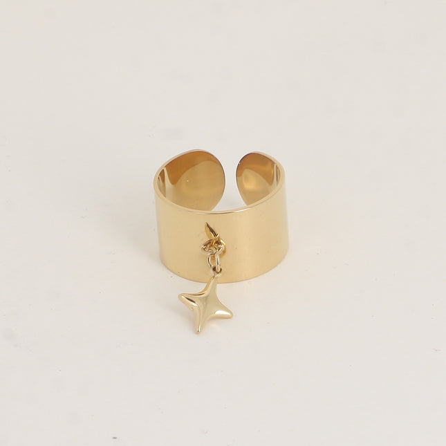 Bague large - pampille étoile