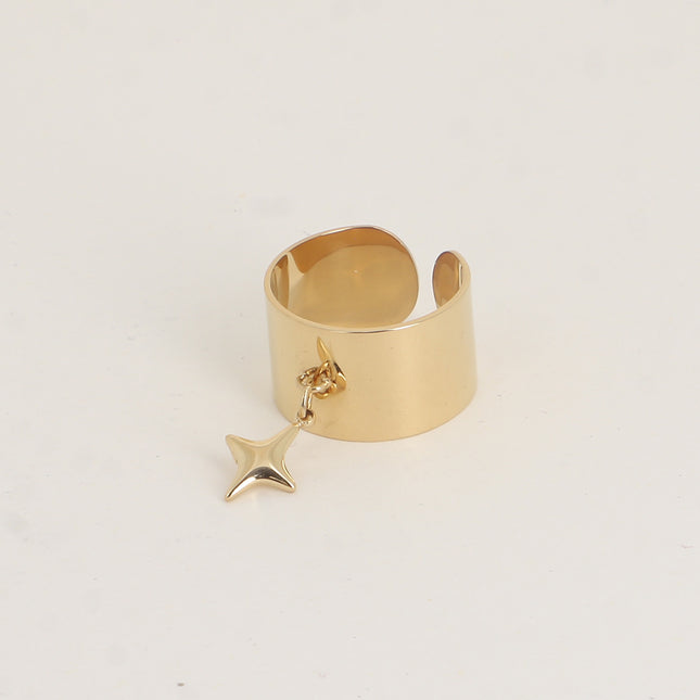 Bague large - pampille étoile