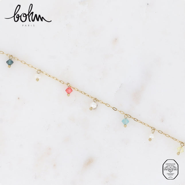 Bracelet - perles d'eau douce et cristaux toupies