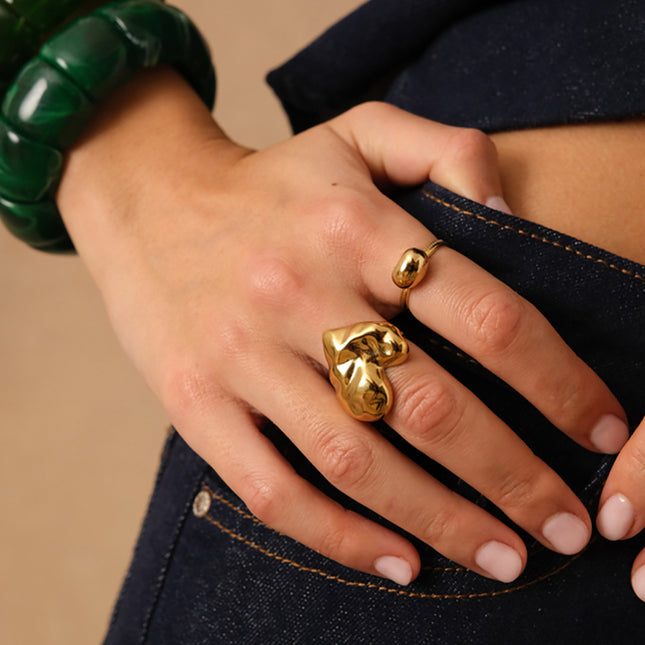 Irelia ring - small domed bean