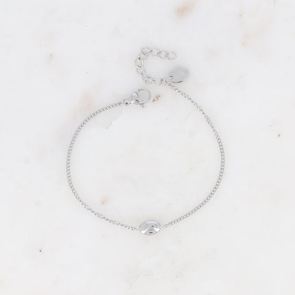 Bracelet - petit pendentif oval lisse
