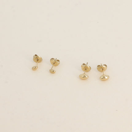 Lot de 2 paires de boucles d'oreilles puces - forme ovale