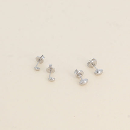 Lot de 2 paires de boucles d'oreilles puces - forme ovale