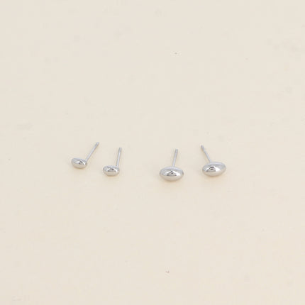 Lot de 2 paires de boucles d'oreilles puces - forme ovale