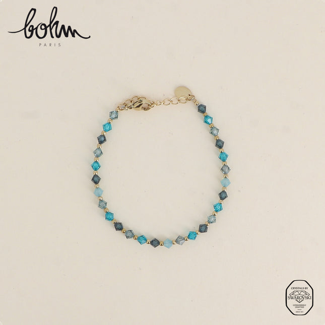 Bracelet sur câble - cristaux toupies