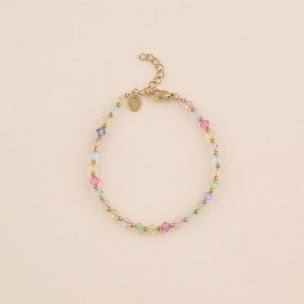 Bracelet sur câble - cristaux toupies