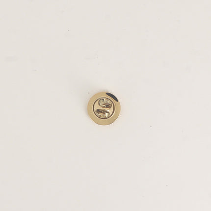 Pin's - médaillon rond émaillé, soleil et lune embellie avec oxydes de zirconium