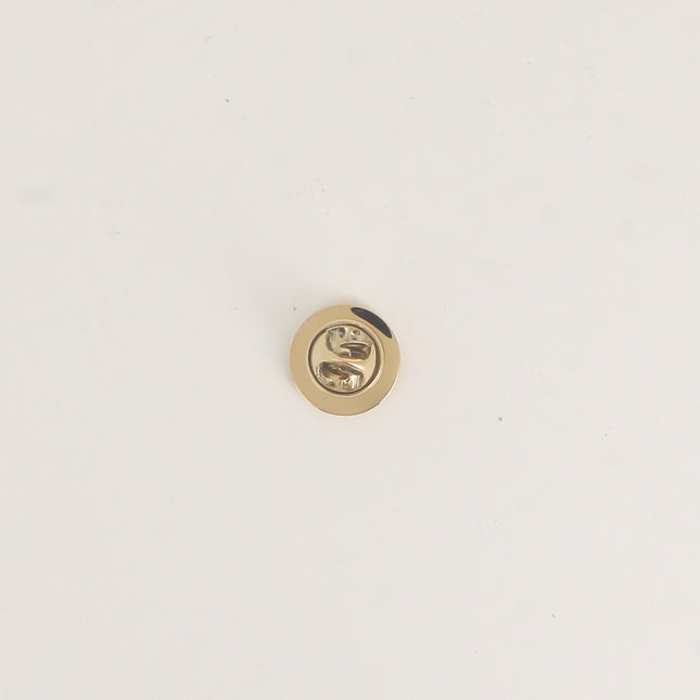 Pin's - médaillon rond émaillé, soleil et lune embellie avec oxydes de zirconium