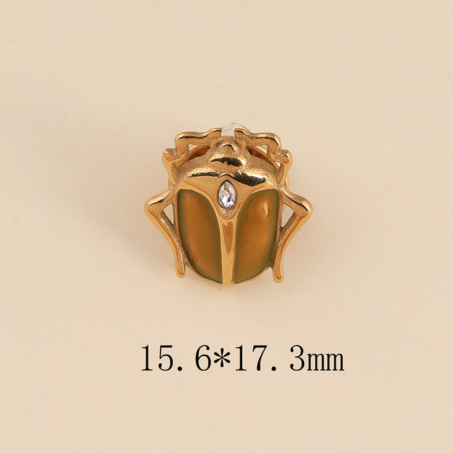 Pin's - scarabée émaillé et oxyde de zirconium
