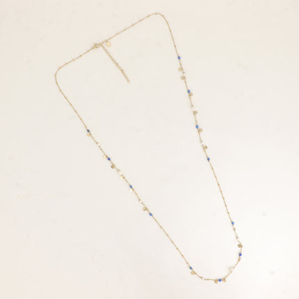 Syléa Necklace - natural stones, round charms
