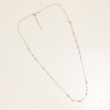Syléa Necklace - natural stones, round charms
