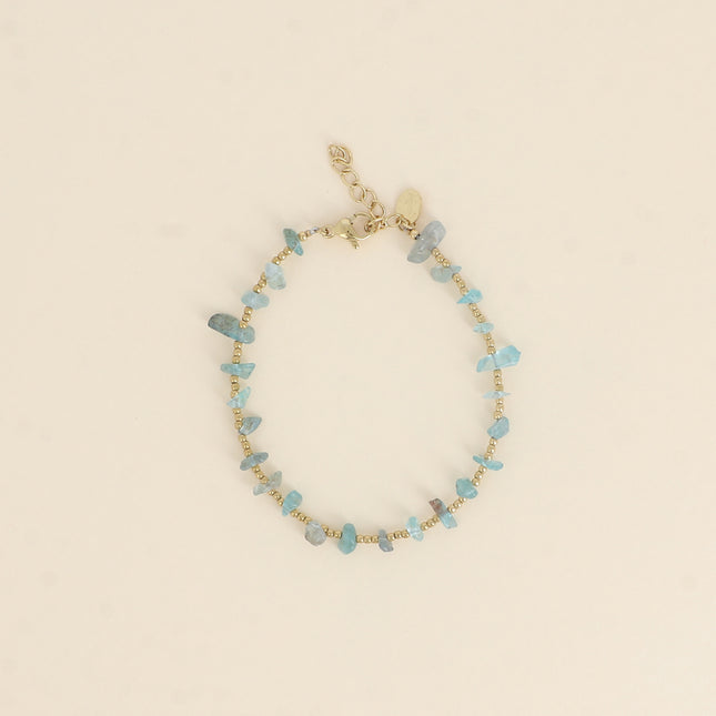 Bracelet - perles rondes et pierres naturelles