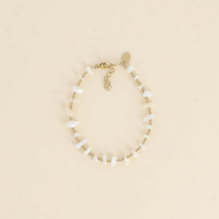 Bracelet - perles rondes et pierres naturelles
