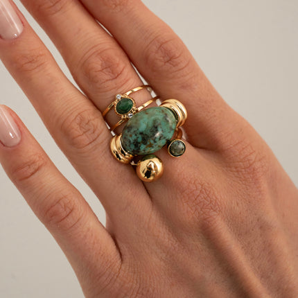 Bague Claryssia - pierre naturelle ovale