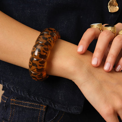 Bracelet élastique Pavaya - perles en acétate coloré
