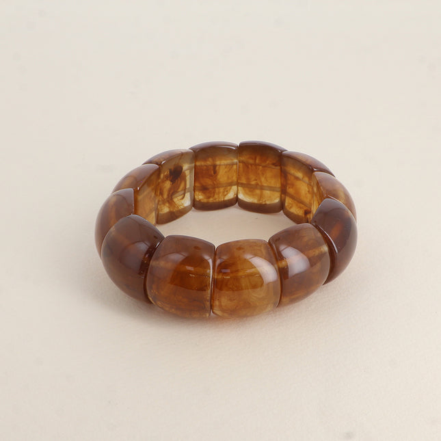 Pavaya elastic bracelet - colored acetate beads