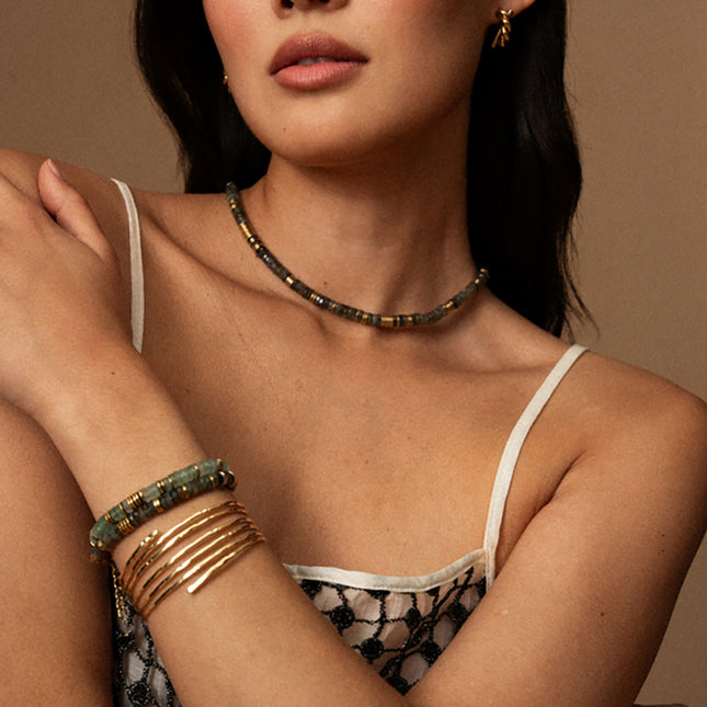 Cuff - multi-textured rings