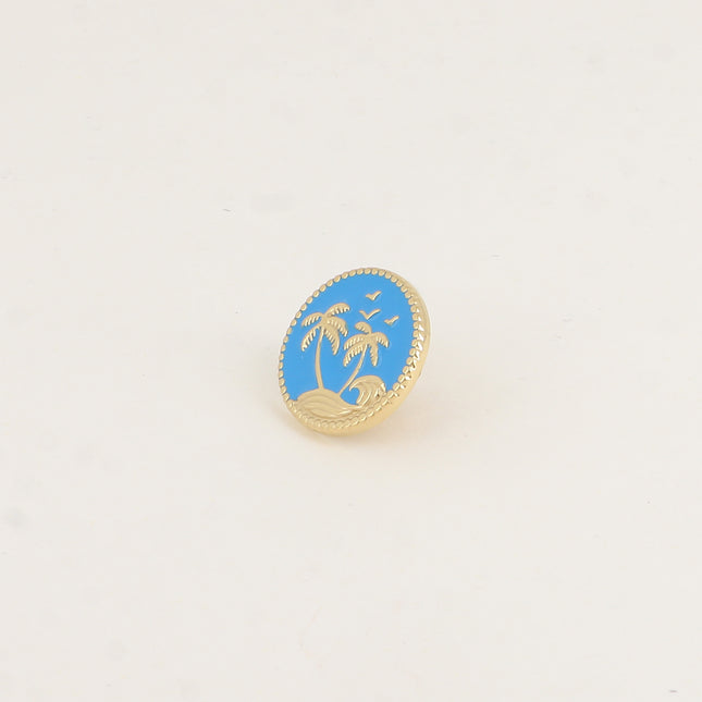 Pin's - deux palmiers sur fond d'émail