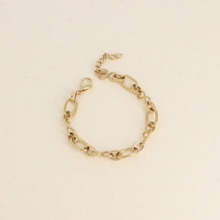 Bracelet - maille aux longs anneaux alternés