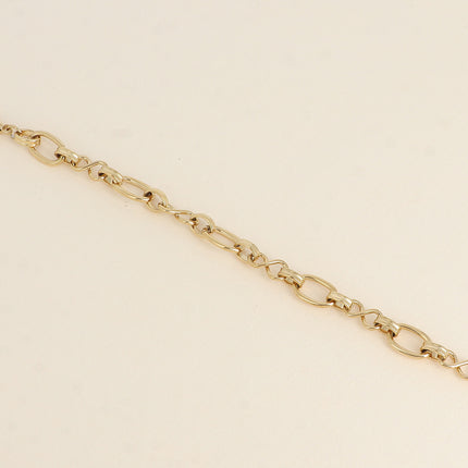 Bracelet - maille aux longs anneaux alternés