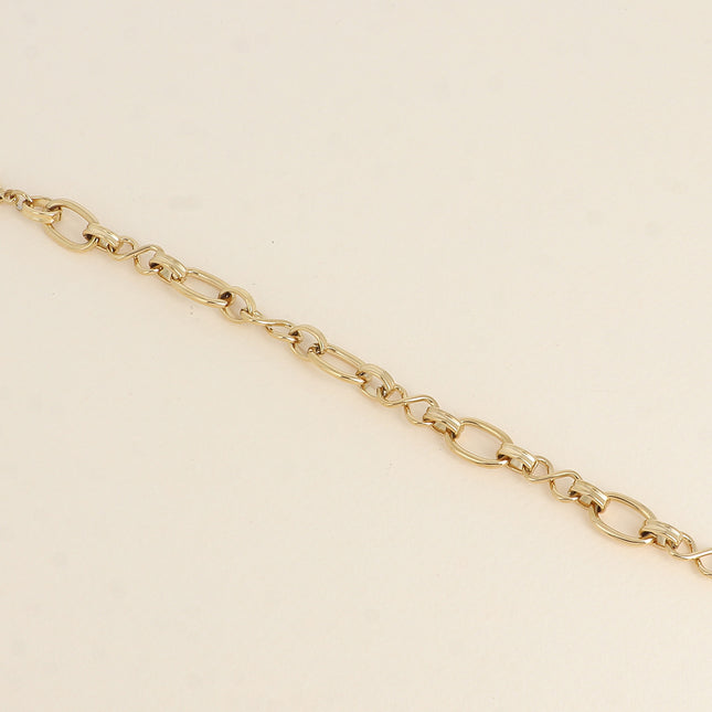 Bracelet - maille aux longs anneaux alternés