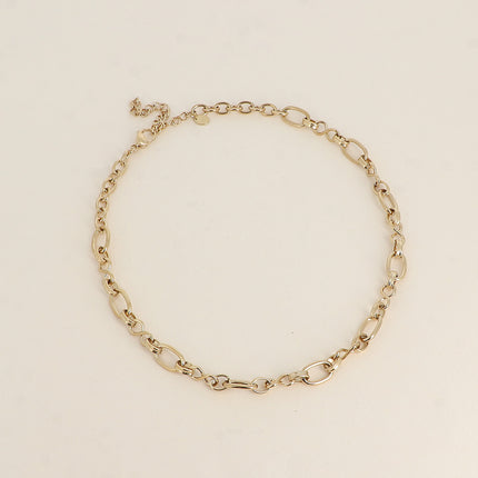 Collier Ceylana - maille aux anneaux ovales et infini