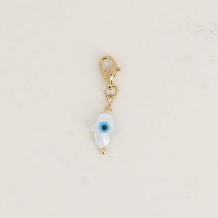 Charm - main de Fatma nacrée et oeil émaillée