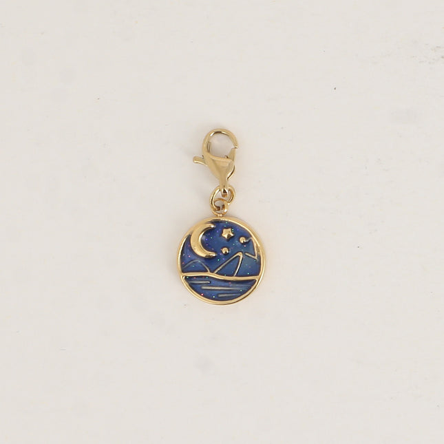 Charm - Enamelled starry night