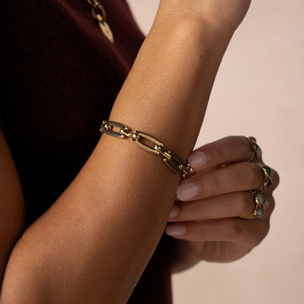 Bracelet Robusta - maille aux longs anneaux