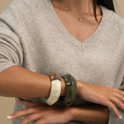 Isoryane Cuff - two-tone resin