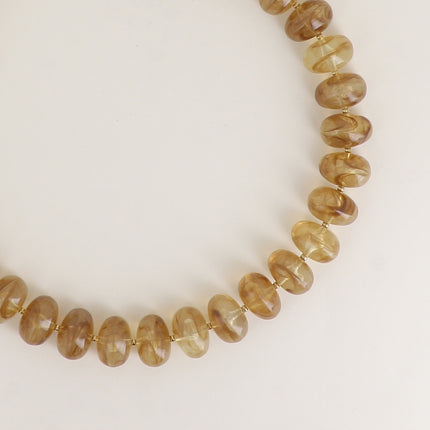 Collier - grosses perles de résine ovales