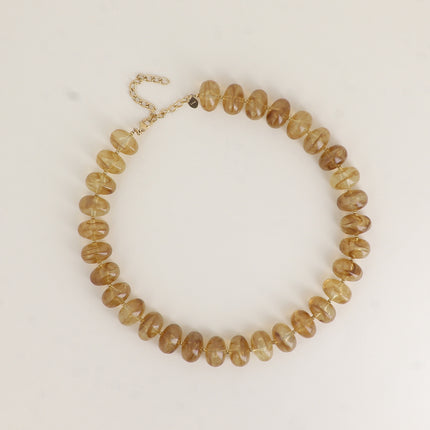 Collier - grosses perles de résine ovales