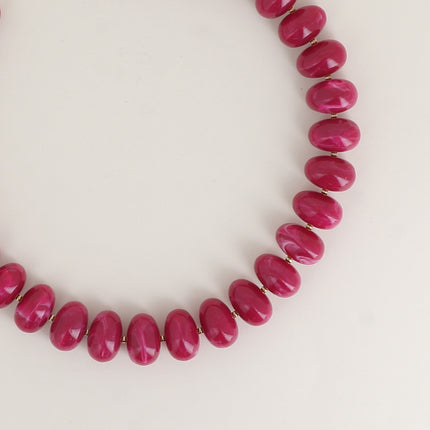 Collier - grosses perles de résine ovales