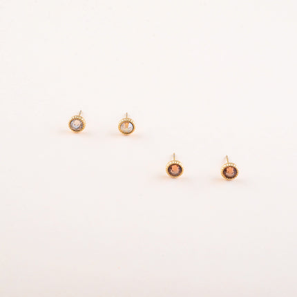 Boucles puces ornées de cristaux Swarovski®