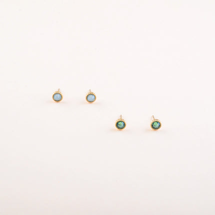 Boucles puces ornées de cristaux Swarovski®