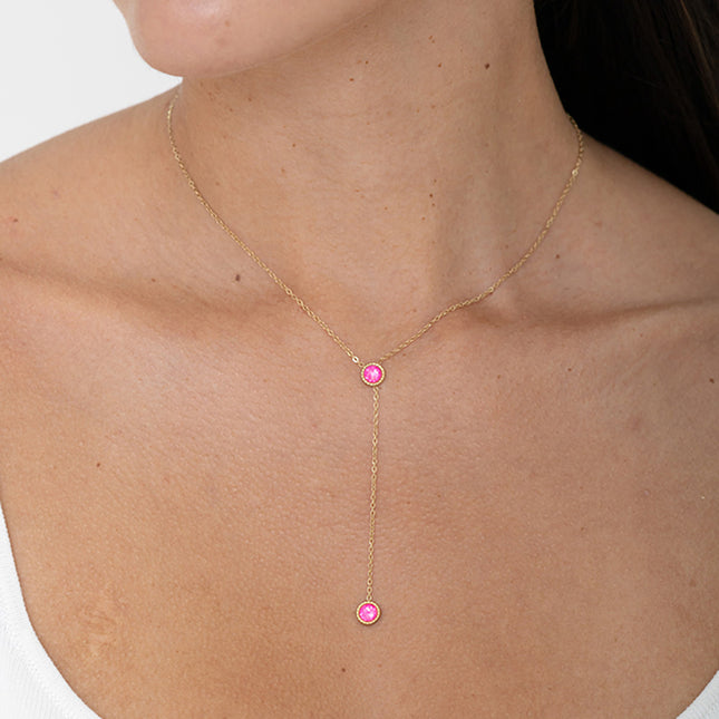 Y-shaped necklace - embellished with Swarovski® crystals
