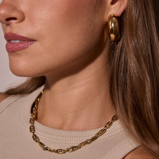 Necklace - coffee bean type link