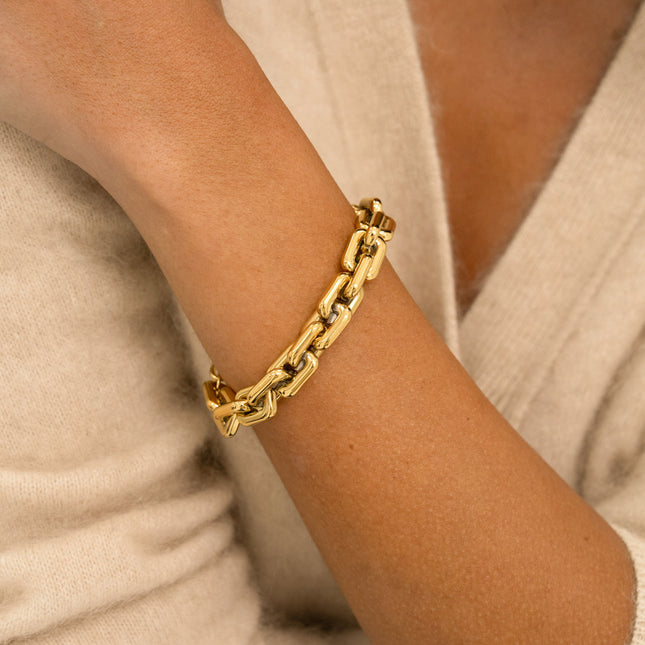 Bracelet - anneaux rectangulaires