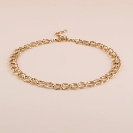 Collier - maille ovale effet brossée