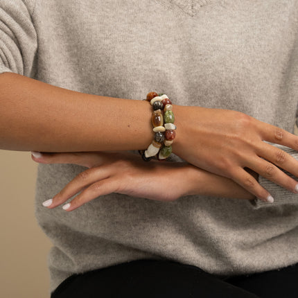 Bracelet élastique Orévia - perles en résine