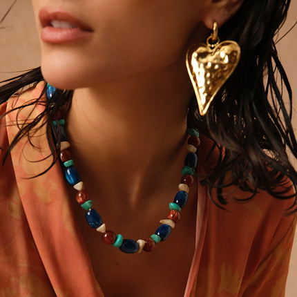 Collier Orévia - sur cordon, perles en résine