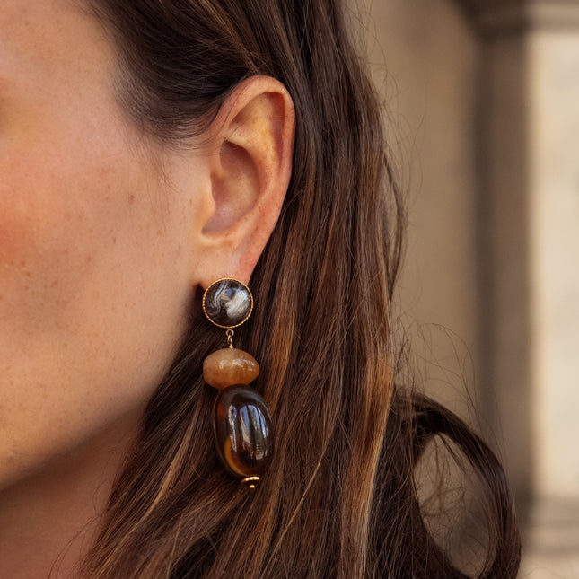 Boucles pendantes Solévia - 3 pièces en résine