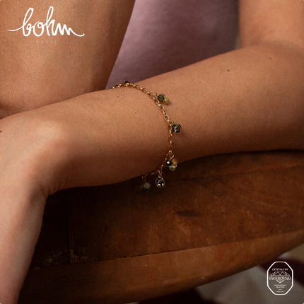 Bracelet Soly - pierres naturelles et orné de cristaux Swarovski® PP20
