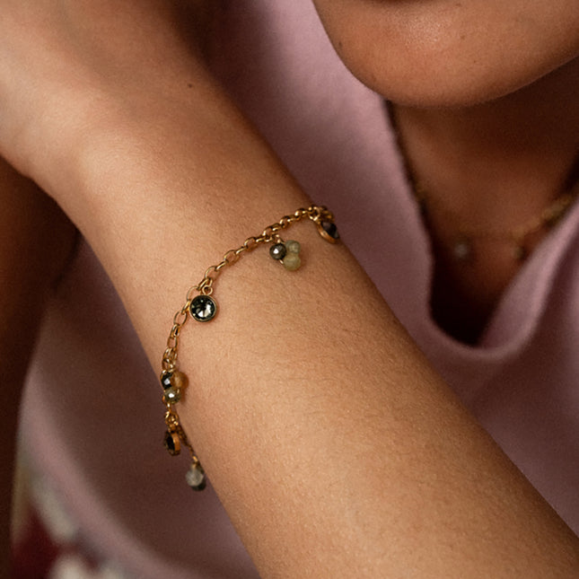 Bracelet Soly - pierres naturelles et orné de cristaux Swarovski® PP20