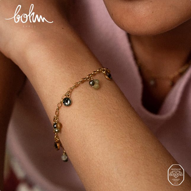 Bracelet Soly - pierres naturelles et orné de cristaux Swarovski® PP20