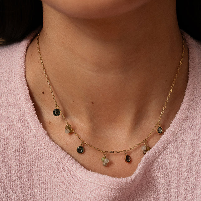 Collier Soly - pierres naturelles et orné de cristaux Swarovski PP20