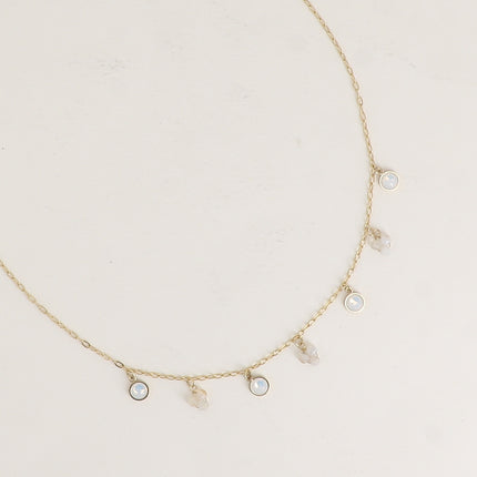 Soly necklace - natural stones and adorned with Swarovski crystals PP20