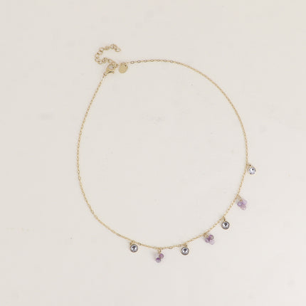 Soly necklace - natural stones and adorned with Swarovski crystals PP20