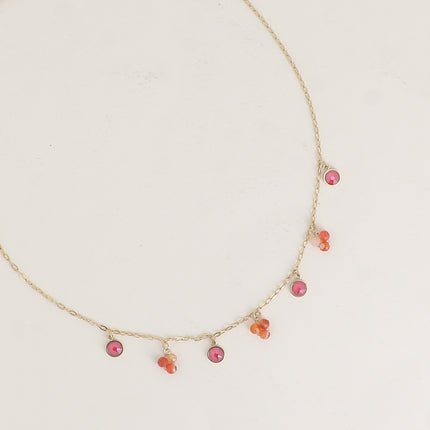 Soly necklace - natural stones and adorned with Swarovski crystals PP20